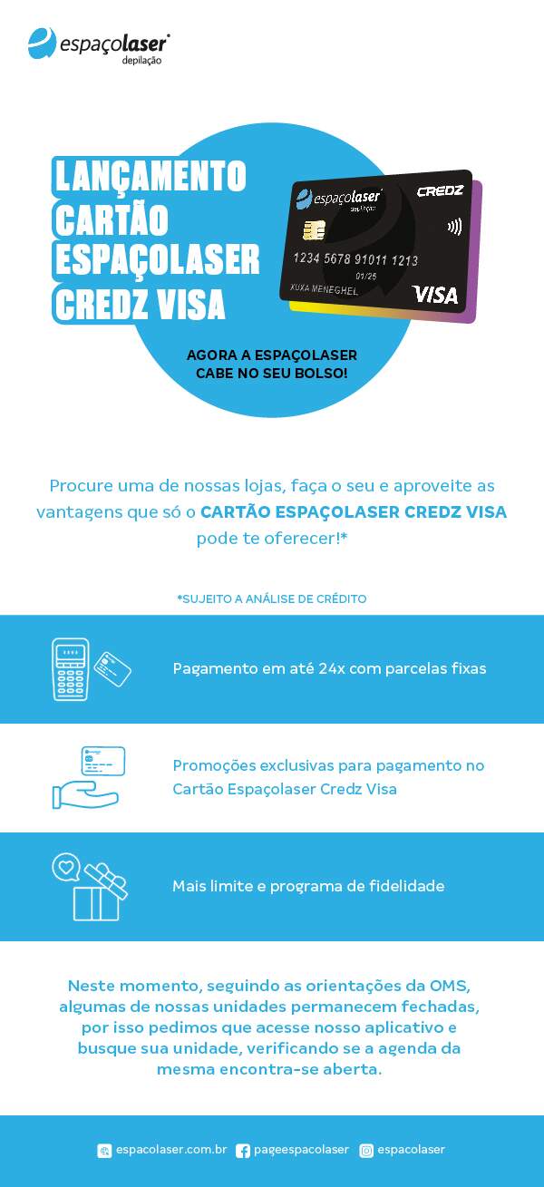 Cartão de Crédito Espaçolaser